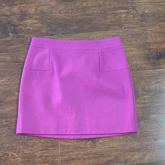J. Crew Dresses & Skirts - J. Crew Bright Pink Mini Skirt - Tailored A-Line Wool Size 6